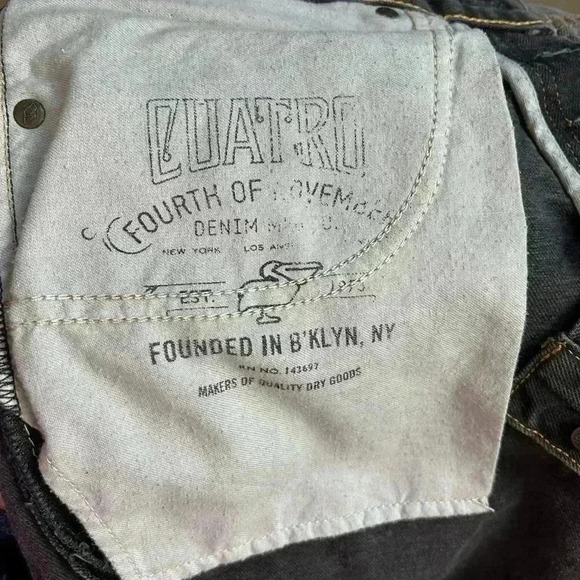 Fourth of November Jeans NWT Men’s 34 x 34 Jeans Black Stonewashed Distressed - Picture 15 of 16